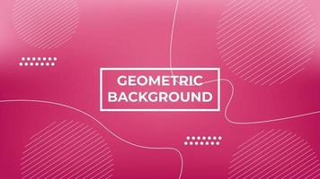 Geometric background red color and there are some circles and lines, easy to edit vector