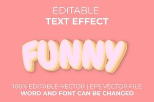 efecto de texto divertido, fácil de editar vector