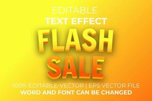 efecto de texto de venta flash, fácil de editar vector