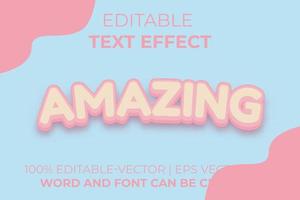 increíble efecto de texto, fácil de editar vector