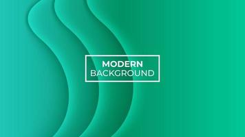 Modern background with green gradient forming three waves , easy to edit vector