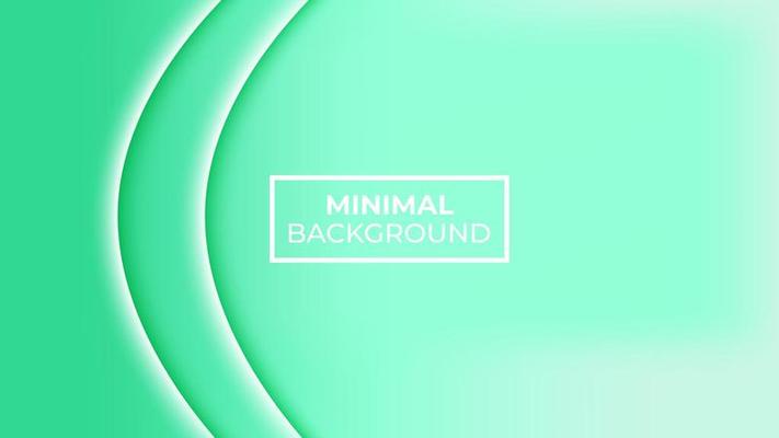 Minimal background green color and two curved white lines, easy to edit