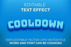 Cooldown text effect, easy to edit vector