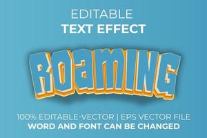 Roaming text effect, easy to edit vector