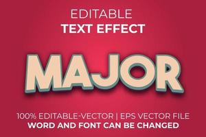 Major text effect, easy to edit vector