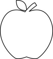 Apple outline shape icon on white background. Apple sign. vector