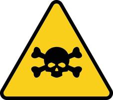 malware attention hazard on white background. danger warning circle sign. radiation symbol. vector