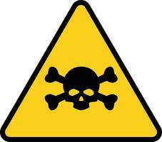 malware attention hazard on white background. danger warning circle sign. radiation symbol. vector