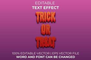 Trick Or Treat text effect, easy to edit vector