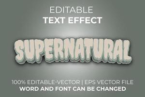 Supernatural text effect, easy to edit vector