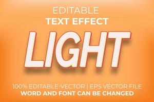 Light text effect, easy to edit vector