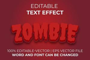 Zombie text effect, easy to edit