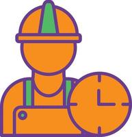 Time Line Filled Two Color vector