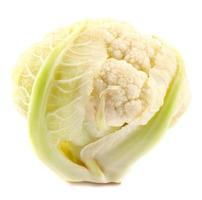 Fresh cauliflower isolated on white background with clipping path photo