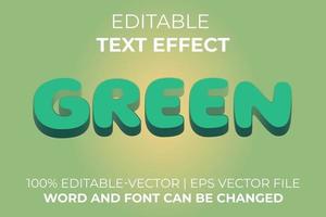 efecto de texto verde, fácil de editar vector