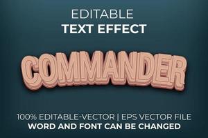 efecto de texto de comandante, fácil de editar