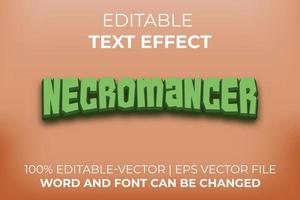 efecto de texto de nigromante, fácil de editar vector