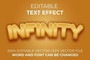 Infinity text effect, easy to edit vector