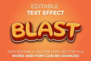 Blast text effect, easy to edit vector