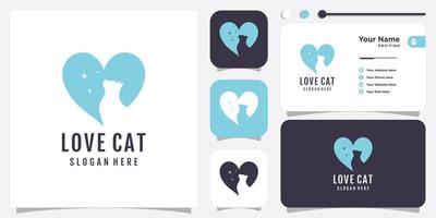 Pet love icon logo design with creative element concept Premium Vector