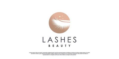 Eyelashes beauty logo for business with creative concept Premium Vector