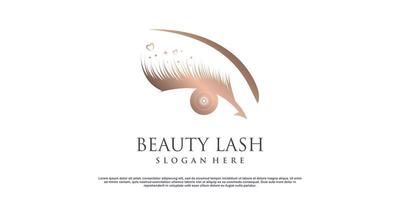 Lash logo design with creative unique concept Premium Vector