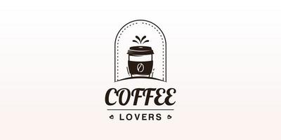 Coffee vector logo design with unique concept Premium Vector