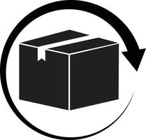 return parcel icon on white background. package tracking symbol. delivery and free return gifts symbol. vector