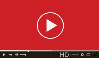 video player on white background. video player interface. video player for web and mobile apps. video online content mockup. vector