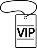 vip neck tag on white background. vip tag sing. flat style. vip symbol. vector