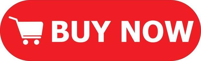 buy now button on white background. buy now sign. red buy now button with shopping cart symbol. flat style. vector