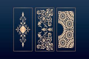 decorative elements border frame borders pattern islamic pattern files dxf Laser cut panel template cnc files vector