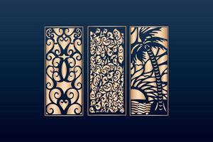 decorative elements border frame borders pattern islamic pattern files dxf Laser cut panel template cnc files vector