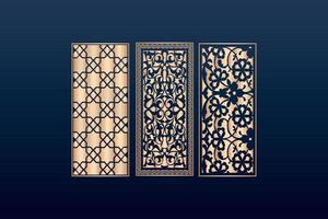 decorative elements border frame borders pattern islamic pattern files dxf Laser cut panel template cnc files vector