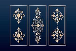 decorative elements border frame borders pattern islamic pattern files dxf Laser cut panel template cnc files vector