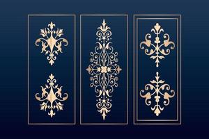 decorative elements border frame borders pattern islamic pattern files dxf Laser cut panel template cnc files vector