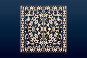 Laser cut ornamental panel templates set decorative lace borders patterns vector decorative elementsborder frame borders pattern islamic pattern files dxf Laser cut panel template cnc files