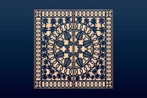 Laser cut ornamental panel templates set decorative lace borders patterns vector decorative elementsborder frame borders pattern islamic pattern files dxf Laser cut panel template cnc files