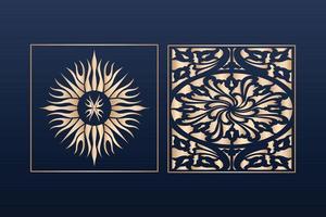 Laser cut ornamental panel templates set decorative lace borders patterns vector decorative elementsborder frame borders pattern islamic pattern files dxf Laser cut panel template cnc files