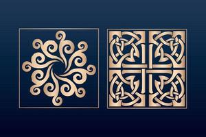 Laser cut ornamental panel templates set decorative lace borders patterns vector decorative elementsborder frame borders pattern islamic pattern files dxf Laser cut panel template cnc files