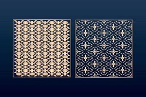 Laser cut ornamental panel templates set decorative lace borders patterns vector decorative elementsborder frame borders pattern islamic pattern files dxf Laser cut panel template cnc files