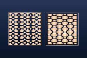 Laser cut ornamental panel templates set decorative lace borders patterns vector decorative elementsborder frame borders pattern islamic pattern files dxf Laser cut panel template cnc files
