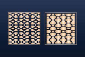 Laser cut ornamental panel templates set decorative lace borders patterns vector decorative elementsborder frame borders pattern islamic pattern files dxf Laser cut panel template cnc files