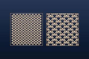 Laser cut ornamental panel templates set decorative lace borders patterns vector decorative elementsborder frame borders pattern islamic pattern files dxf Laser cut panel template cnc files