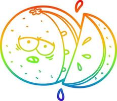 arco iris gradiente línea dibujo dibujos animados naranja vector