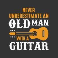 Guitar t shirt design and Guitar illustration vector