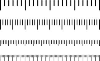 measuring scale on white background. scale of different units. markup for rulers sign. flat style. vector