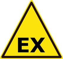 ATEX Explosive Atmosphere area zone warning. Danger of a potentially explosive atmosphere sign. Explosive Atmosphere symbol. vector