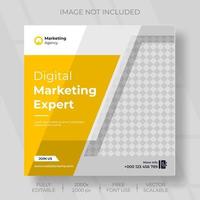 Digital marketing agency video, reels, story, post, and social media banner template vector scalable