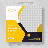 Digital marketing agency video, reels, story, post, and social media banner template vector scalable